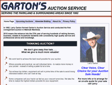 Tablet Screenshot of gartonsauction.com